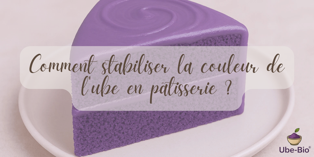 Comment stabiliser la couleur de l'ube en pâtisserie ?