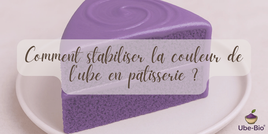 Comment stabiliser la couleur de l'ube en pâtisserie ?